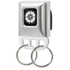 Buckle-Down Keychain, Seatbelt Buckle Keyholder Compass Face Full Color Black