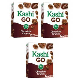 Generic.Kashi.Go - Cold Breakfast Cereal - Vegan Protein - Chocolate Crunch - 12.2 Oz Box - Pack of 3