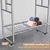 40" H Free Standing Towel Rack with 2 Storage Baskets