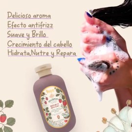 Shampoo Para Cabello Yuya 100% Orgánico Frambuesa 450 Ml
