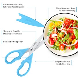 Gifts for Dad from Daughter Son, BEST DAD Tool Shears, iBayam Kitchen Scissors All Purpose Heavy Duty Meat Scissors Poultry Shears, Dishwasher Safe Stainless Steel Utility Scissor