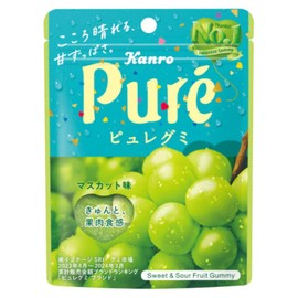Kanro Puree Gummy, Muscat, 2 oz (56 g) x 12 (6x2) Bags