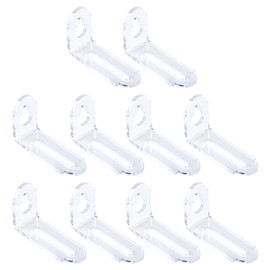 FarBoat 10pcs Adjustable Acrylic Corner Braces Clear Plastic Wall Mount Floating Shelf Brackets for Light-Weight Projects (2.2in x 1.3in)