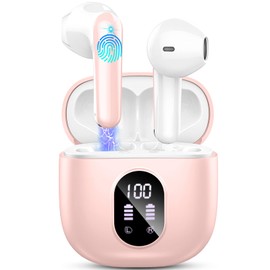 Wireless Earbuds, Bluetooth 5.3 Headphones 2024 Wireless Headphones in Ear with ENC Mic, Bluetooth Earphones Noise Cancelling Ear buds with 50H Hifi Stereo, IP7 Waterproof Headset, USB-C, LED Display