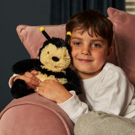 Warmies JUN-BEE-1 Heated Plush Toy, Black/Yellow