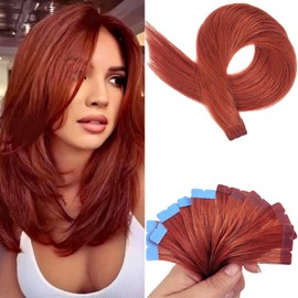 Mini Copper Tape in Hair Extensions Human Hair Invisible Seamless Remy Tape in Hair Extensions for Girls