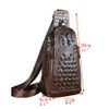 Hebetag Crocodile Genuine Leather Sling Bag Backpack for Men Travel