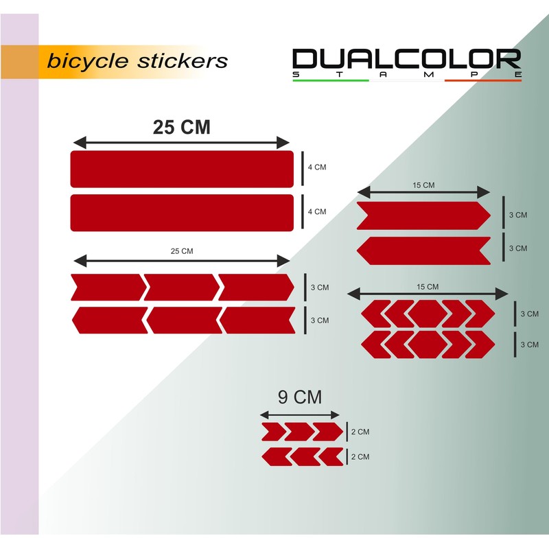 Set of 10 Bike Frame and Frame Stickers, Set of