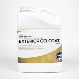 FGCI - 1 Gallon Marine Grade Gel Coat for Boat Building, RV Restoration, Carbon Fiber Repair, Fiberglass Patching Kit (Neutral)