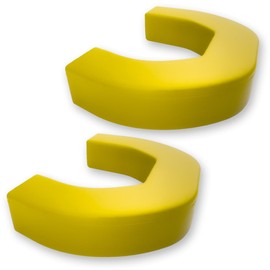 RECON - Fits 21-24 Dodge RAM 2500/3500 HD Tow Hook Covers 2-Piece Set of 100% Silicone Rubber Covers Heavy Duty Rugged Durability Unique Style Protection (Yellow)