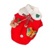 Christmas Dog Outfit Christmas Dog Cat Sweater with Elk Snowflake