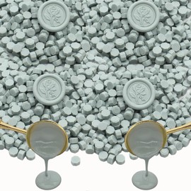 600pcs Sage Green Wax Seal Beads, Andotopee Premium Sealing Wax Beads for Stamp Seals, Octagon Wax Pellets Refill Pack for Wax Seal Kit, Wedding Invitation Decor, Letter Envelope Seal, DIY Crafts