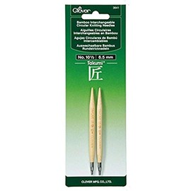 Clover Needlecraft Clover 3641 Needlecraft Takumi No.10.5 Bamboo Interchangeable Circular Knitting Needles