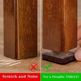 Anti Slip Furniture Rubber Pads 4pcs 3" Square Non Slip Furniture Pads Hardwood Sofa Bed Stopper Self Adhesive Non Skid 7mm Thick Furniture Protector for Hardwood Floor