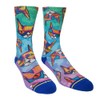 MERGE4 Disco Kitty Medium Crew Socks