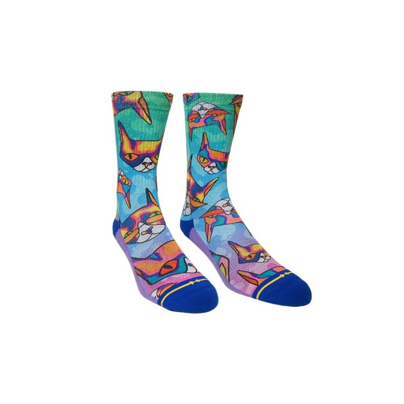 MERGE4 Disco Kitty Medium Crew Socks