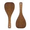 Cionyce 2Pcs Wooden Rice Paddle, Non-stick Rice Spoons Scooper Rice