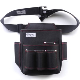 YOTENKA Nail Bag, Waist Bag, Electrician's Waist Bag, Tool Insert, Work Belt, Holder, Two-Tier, Durable, Lightweight