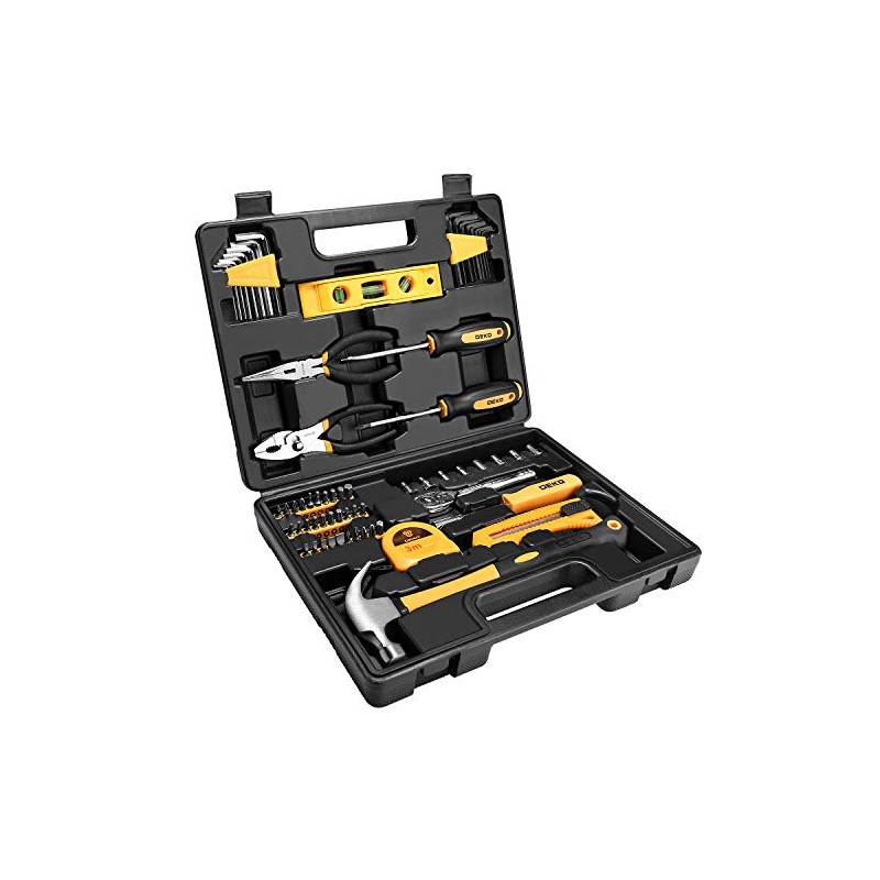 DEKOPRO 65 Pieces Tool Set General Household Hand Tool Kit