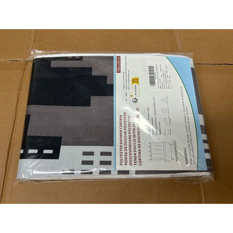DUFU Waterproof Shower Curtain, Washable, Quick-Drying Textile Fabric, Polyester Bath