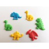 Holly Cupcakes 6 Mixed Colour Sugar Dinosaurs- edible & handmade