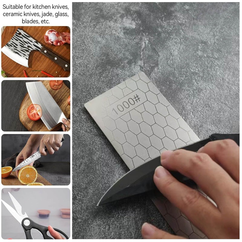 Diamond Sharpening Stone Set, 4 Pcs Diamond Lapping Plate Coarse/Medium/Fine