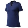 MIER Women's Golf Polo Shirts Collarless Short Sleeve V Neck