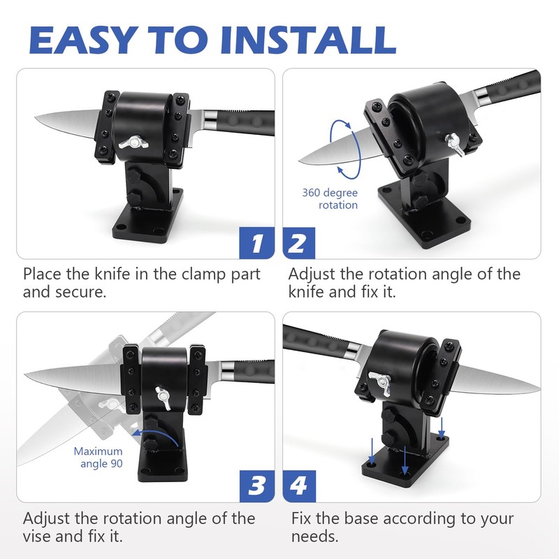 SCOTTCHEN Swivel Knife Making Vise, Knife Vise Tool, Knife Making