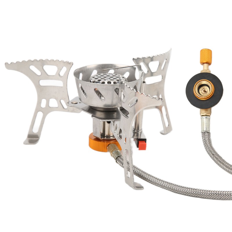 Backpacking Stove Windproof Nonslip Strong Durable Convenient Adjustable Camping Gas