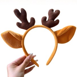 Makuki Reindeer Headband, Cosplay, Reindeer, Christmas, Costume, Cute, Hair Ornament, For Adults, Kids, Women's, Men's, One Size Fits Most, Kigurumi (Brown)