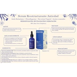 Aloevida Serum Reestructurante Antiedad 96% Aloe vera orgánico 50ml