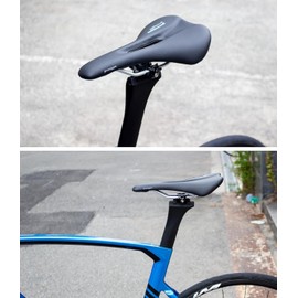 INTERMAX Bike Saddle Seat Wide Hole Shock Absorption Chromoly Soft Cushion Mountain Road Bicycle (INTERMAX The Saddle)