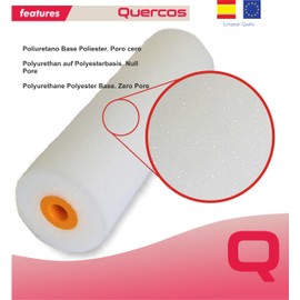 Quercos Paint Roller, 11 cm, Superfine, Pack of 2, Paint Roller, Foam Roller, Paint Roller, Paint Roller, Paint Roller for Water-Based and Solvent-based Paints (Foam, 11 cm)