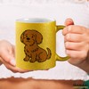 Huuraa Glitzer Kaffeetasse Havaneser Havi Comic Geschenk 330ml Gold Havaneser