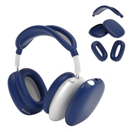 Silicone Case Cover for AirPods Max Headphones,Ear Pad Case Cover/Ear Cups Cover/Headband Cover for AirPods Max (USB-C/Lightning)(2024/2020),3in1 Accessories Silicone Protector (Blue)