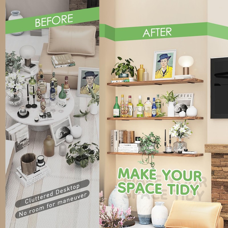 Yeabett 2 Pack Shelf Brackets 15cm, Heavy Duty Wall Brackets,