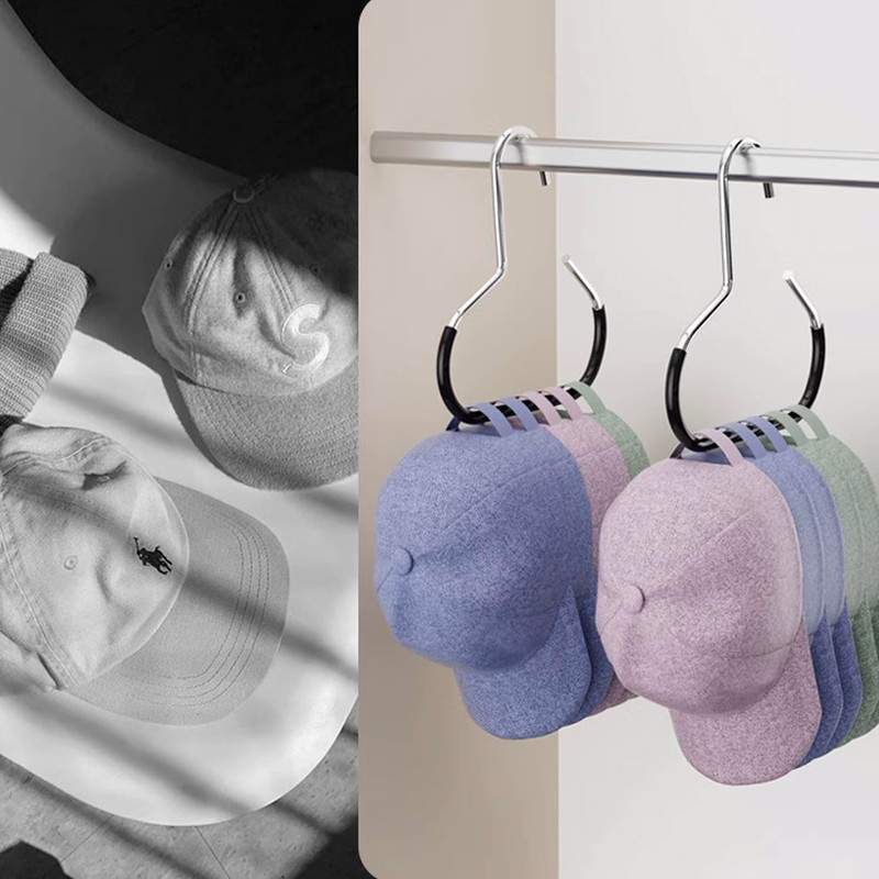 Hat Hanger,8 Pack Hat Storage for Baseball Caps,Scarf Hangers, Metal