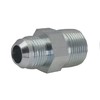 Double Nipple NPT 1/2" UNF 7/16"-20 (JIC), Material: Galvanised Steel