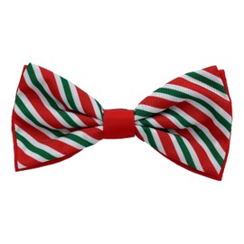 Huxley & Kent Bow Tie for Pets | Peppermint Stripe (Large) | Christmas Holiday Bow Tie Collar Attachment | Fun Bow Ties for Dogs & Cats | Cute, Comfortable, and Durable | H&K Bow Tie