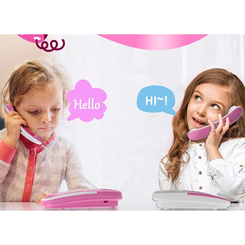Kids' Play Phone with Real Ring Sounds, Pretend Play Telephone,