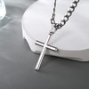 Kakonia 925 Sterling Silver Cross Pendant Necklace for Men Women