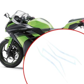 Ronyme Motorcycle Sticker Headlight Decal Waterproof Curvy Headlight Car Sticker Motorbike Decoration for Computer SUV Pickup, Reflective Silver