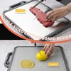 Rixordd Double-Sided Cutting Board with Knife Sharpener, Large 16”×11”, 316