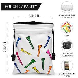 PU Golf Ball Tennis Ball Storage Pouch Ball Bag Golf Accessories Bag Fashion Design Men Women