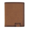 camel active Dallas Men's RFID Portrait Leather Wallet, Medium, cognac