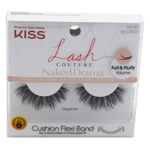 Kiss Lash Couture Naked Drama Organza, 1 Pair, 1count