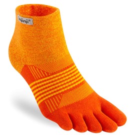 Injinji Women's Trail Midweight Mini Crew LEO, orange