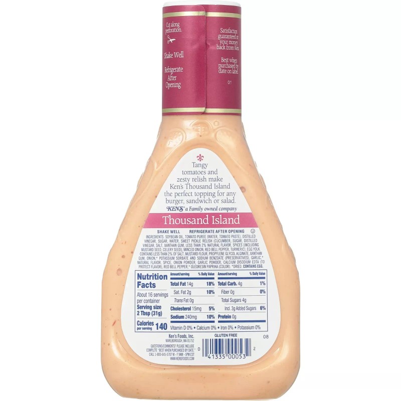 Hidden Valley Ken's Steak House Thousand Island Salad Dressing 16