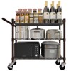 YNN Rolling Carts with Wheels, 3 Tier Rolling Cart with