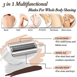 Afeitadora eléctrica para mujer, maquinilla de afeitar eléctrica para mujer, piernas de bikini, axilas, vellos púbicos, recortadora recargable con cab